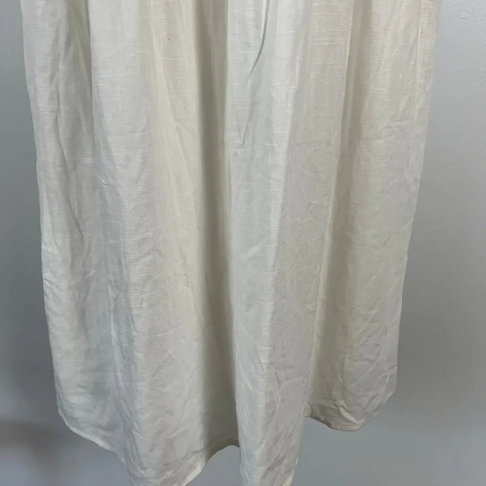 Art Class Girls' White Smocked Button-Front Dress - Size XXL - NWT